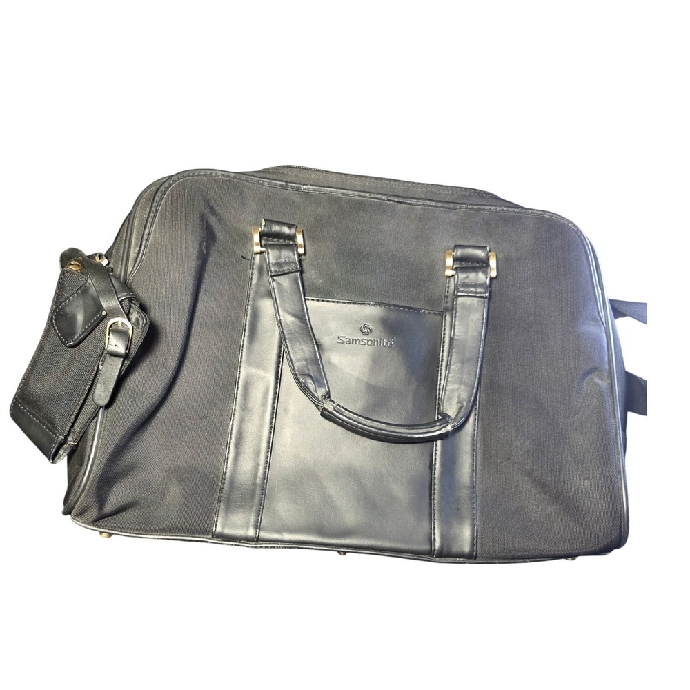 Samsonite Black Ballistic Nylon Laptop Briefcase Messenger Bag Travel Work